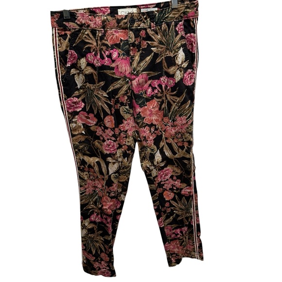Anthropologie Relaxed Printed Chino Pants floral women’s 28 boho feminine - Picture 3 of 10